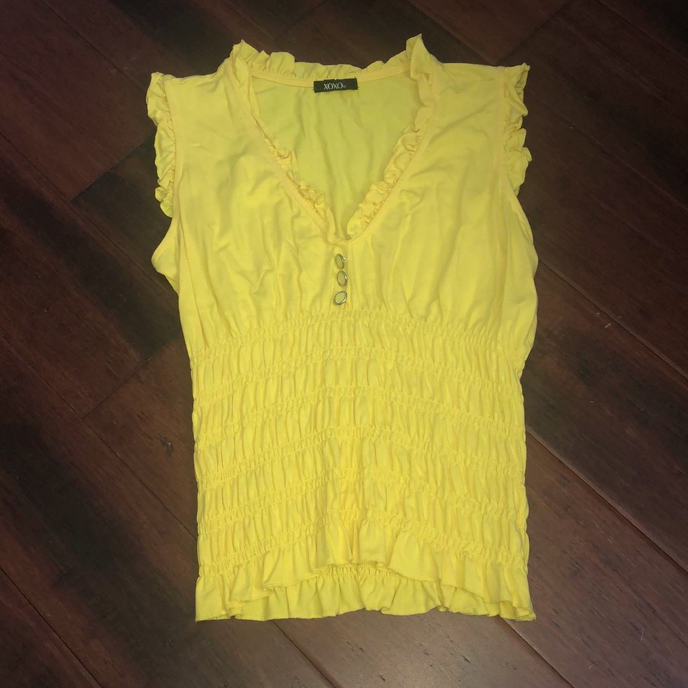 Xoxo yellow sleeveless top